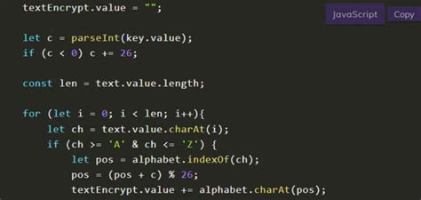 Caesar cipher decoder, cipher in JavaScript online