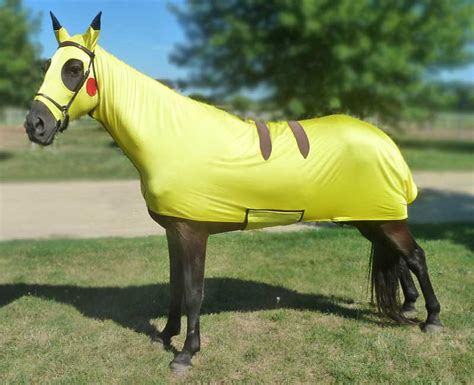 Costumes for Horses Pokemon Pikachu in a full body slinky