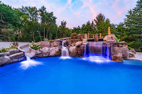 Luxury Pools With Slides And Waterfalls