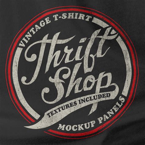 Thrift Shop: Vintage T-Shirt Texture Template - TheVectorLab