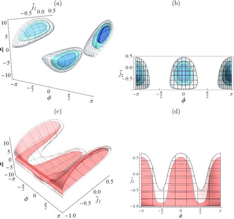 Poincaré surfaces (p = 0) ((a), (c)), and their projection in the ...