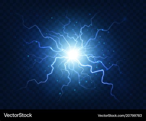 Electric power explosion with electrical flash Vector Image