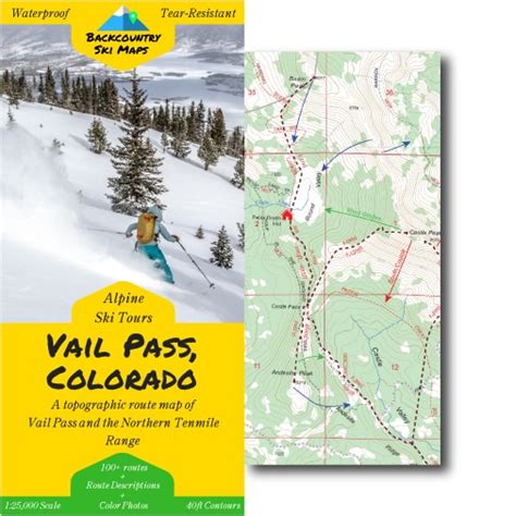 Backcountry Skiing and Ski Touring Maps - Vail Pass, Colorado