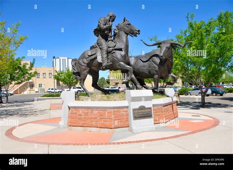 John Simpson Chisum statue Roswell New Mexico Stock Photo - Alamy