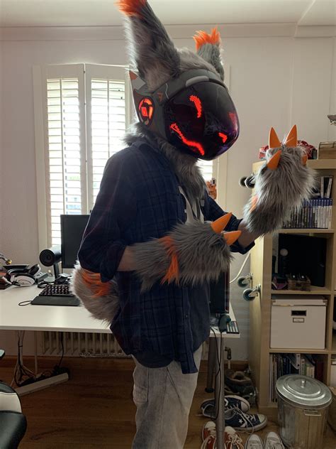 After a year my protogen suit of Aiko is finally finished! : r/furry