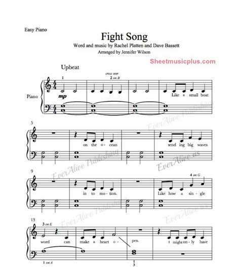 Fight Song - Easy Piano Music #easypiano #music #piano #fightsong ...