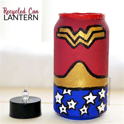 Recycled Soda Can Wonder Woman Craft - Artsy Momma