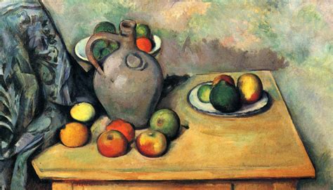 Still life, jug and fruit on a table - Paul Cezanne - WikiArt.org ...