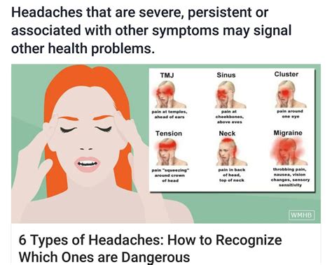 Headaches | Headache types, Headache, Types of headaches chart