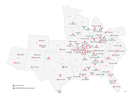 Drury Inn Locations Map - Campus Map