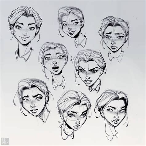 Moods! So many moods. These sketches were made as part of a series of ...