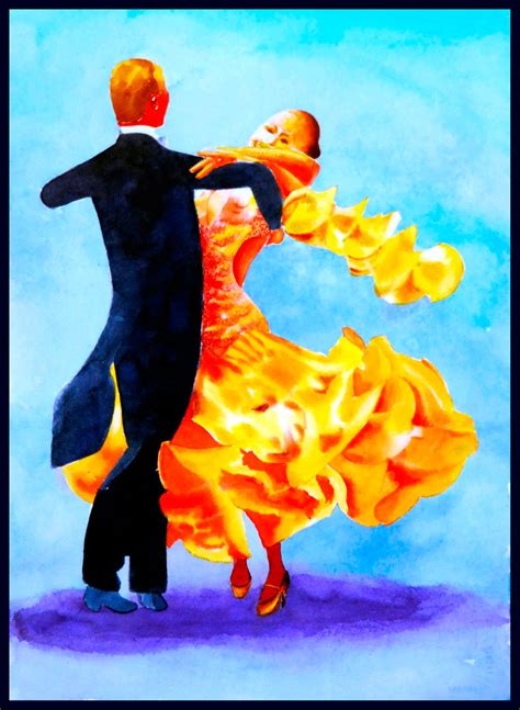 Ballroom Dance watercolor painting and Three pears watercolor painting ...