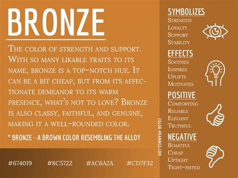 Bronze Color Meaning - The Color Bronze Symbolizes Strength and Support ...