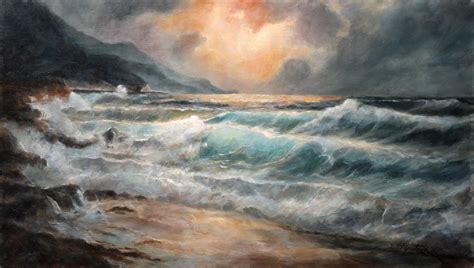 Sea and Waves – Oil Painting - Fine Arts Gallery - Original fine Art ...