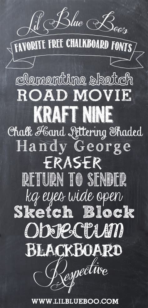 Favorite Free Chalkboard Fonts