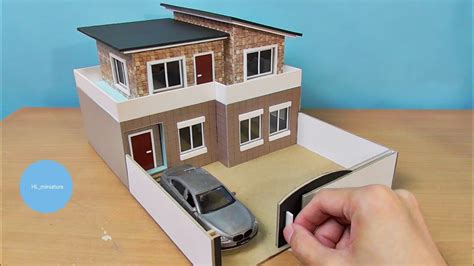 Cardboard House Model Making | DIY Mini House design - YouTube