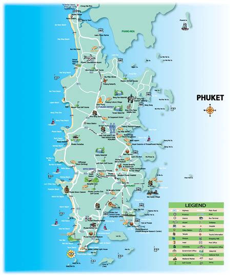 Phuket Tourist Map - Phuket Thailand • mappery