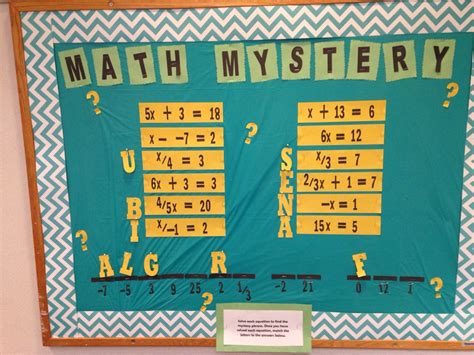 Math Mystery Bulletin Board by Morgan V. - General Secondary Methods