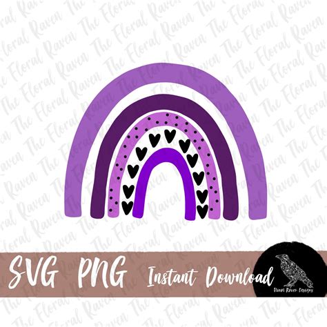 Purple Boho Rainbow SVG File for Cutting Machine, Nursery Rainbow Clip ...