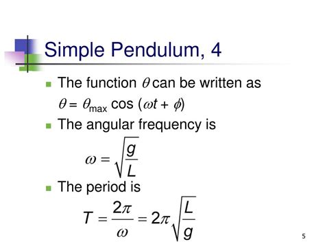 PPT - 12.4 Simple Pendulum PowerPoint Presentation, free download - ID ...