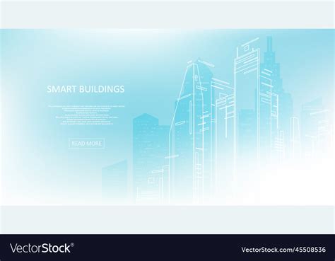 Smart building concept design Royalty Free Vector Image