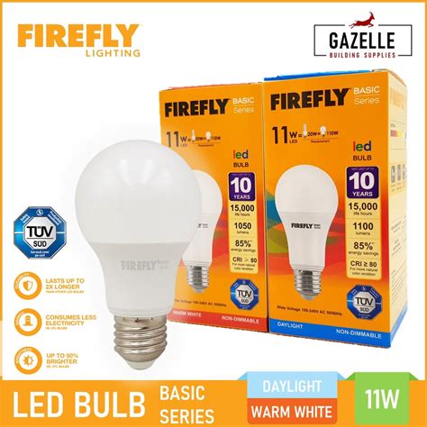 Firefly Basic Series LED A Light Bulb - 11 Watts Daylight / Warm White ...