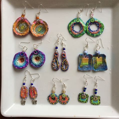 Polymer clay earrings | Polymer clay jewelry, Paper jewelry, Jewels diy