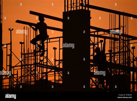 construction site silhouette Stock Photo - Alamy