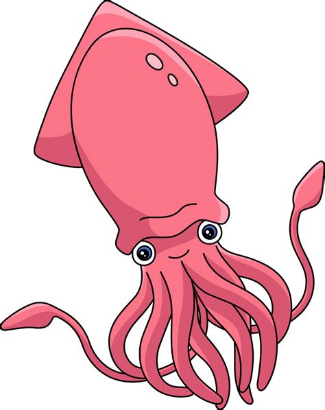 Giant Squid Cartoon Colored Clipart Illustration 6458114 Vector Art at ...