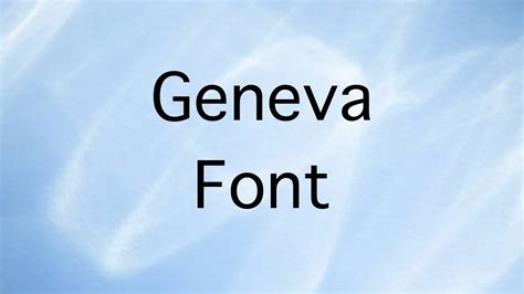 Geneva Font Free Download