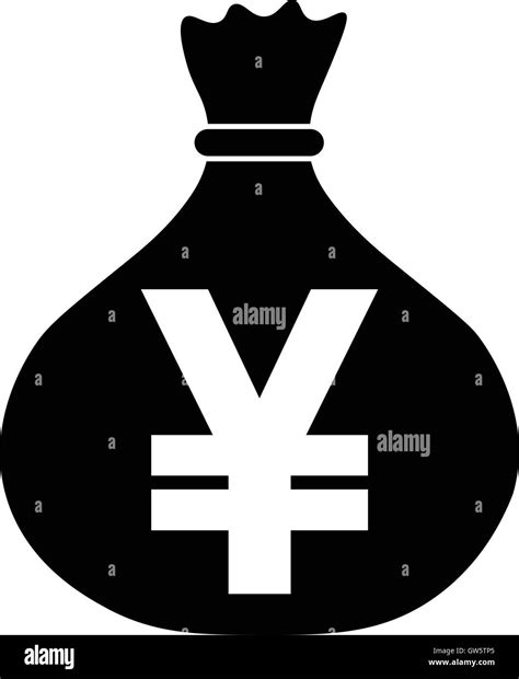 Money bag icon with Japan yen / Chinese yuan symbol , JPY CNY currency ...