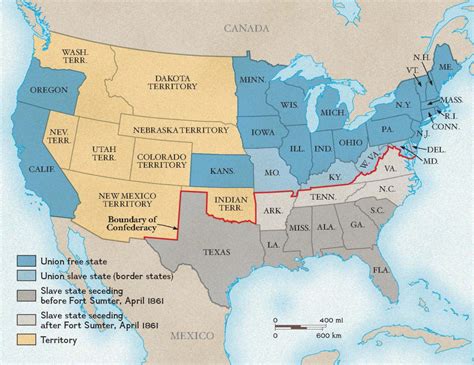 Printable Map Of The United States During The Civil War - Printable US Maps