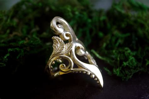 Artemis, Goddess of the Forest, 14k Gold Statement Ring | Melissa Caron ...