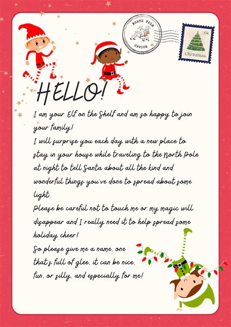 Free Printable Elf on the Shelf Welcome and Arrival Letters | Elf on ...