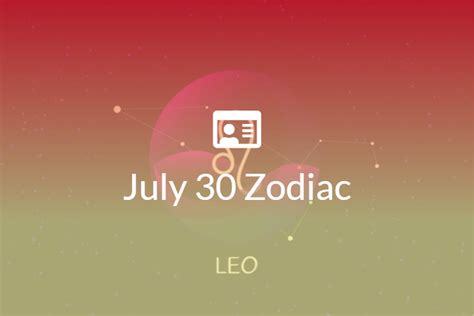 July 30 Zodiac Sign Full Horoscope And Personality