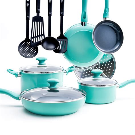 GreenLife Soft Grip Pro 13 Piece Ceramic Non-Stick Cookware Set ...