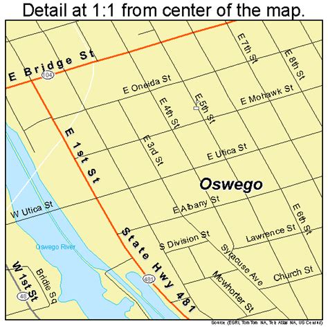 Oswego New York Street Map 3655574