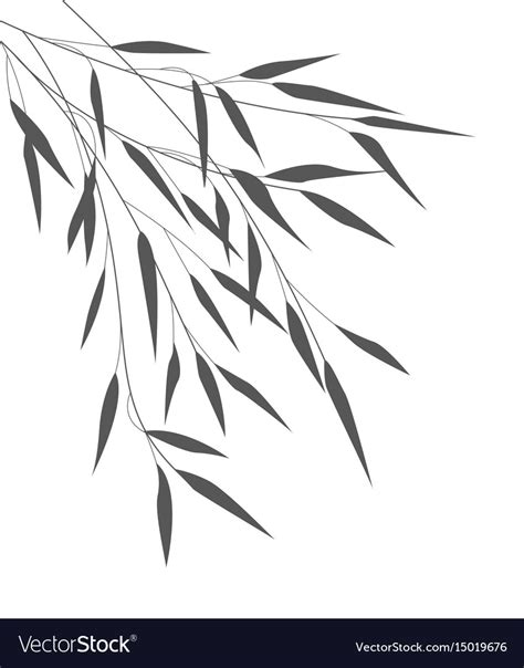 Bamboo leaves Royalty Free Vector Image - VectorStock