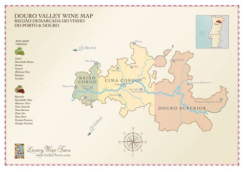 Douro Valley Wine Region Map » Cellar Tours