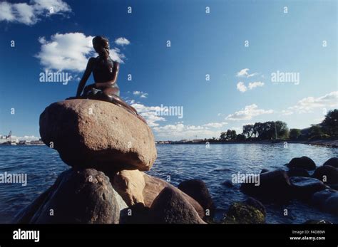 Copenhagen, Statue of Mermaid (Large format sizes available Stock Photo ...