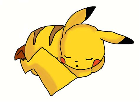 sleeping pikachu by evilfliqpy on DeviantArt