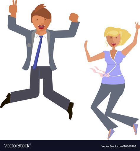 Jumping for joy Royalty Free Vector Image - VectorStock