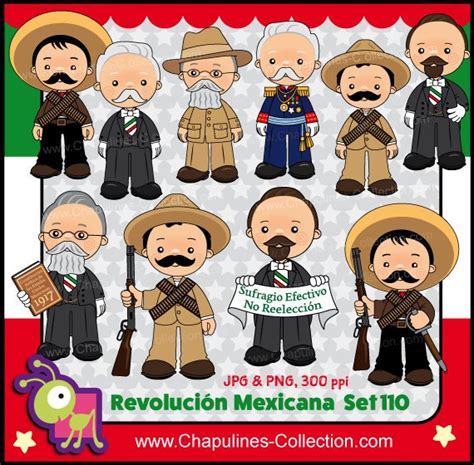 60% de desc. Revolución Mexicana Clipart Imágenes México | Etsy