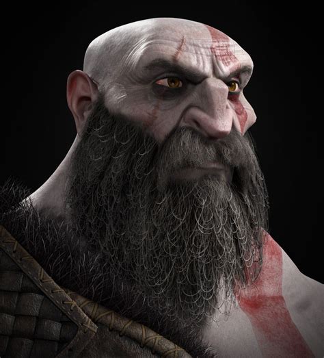 Kratos, by Hugo Aubert - https://bit.ly/2PyuVCj Textured with # ...