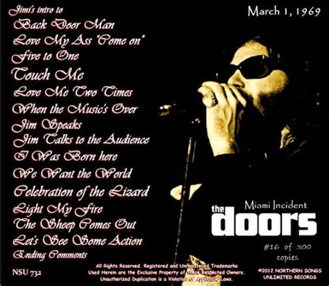 The Doors Miami Incident 1969 March 1st Ltd Cd - Etsy