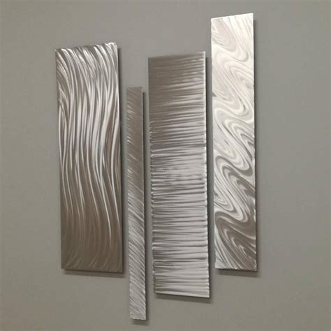 Silver Metal Wall Art, Modern Metal Wall Art, Modern Abstract Wall ...