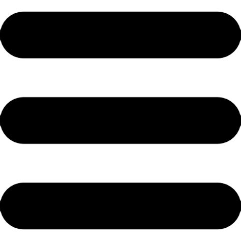 Free Icon | Menu button of three horizontal lines