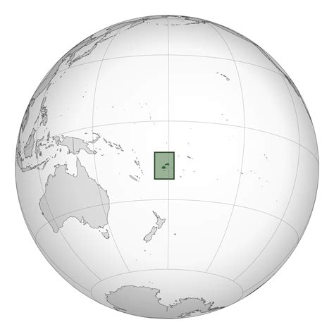 Location of the fiji in the World Map