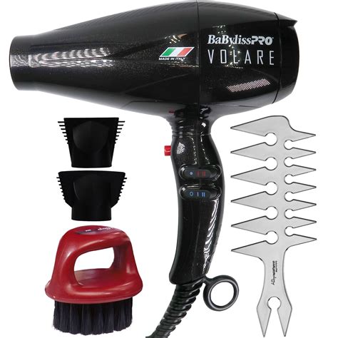 BaByliss Pro Nano Titanium Hair Dryer Red #BRVOL1 with Knuckle Neck ...