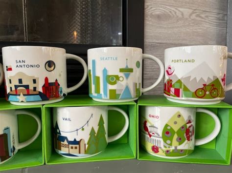 Starbucks you Are Here 14 Oz Mugs Assorted Rare Collection - Etsy